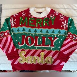 Festive Red and Green Christmas Sweater